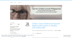 Desktop Screenshot of carrieunderwoodphilippines.wordpress.com