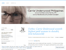 Tablet Screenshot of carrieunderwoodphilippines.wordpress.com