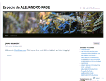 Tablet Screenshot of alejandropage.wordpress.com
