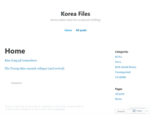 Tablet Screenshot of koreafiles.wordpress.com