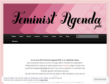 Tablet Screenshot of feministagendapdx.wordpress.com