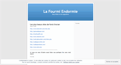 Desktop Screenshot of fourmiendormie.wordpress.com