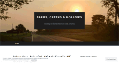 Desktop Screenshot of farmscreeksandhollows.wordpress.com