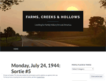 Tablet Screenshot of farmscreeksandhollows.wordpress.com