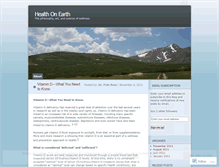 Tablet Screenshot of healthonearth.wordpress.com