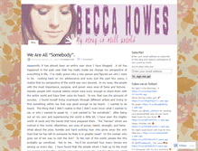 Tablet Screenshot of beccahowes.wordpress.com