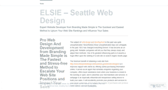 Desktop Screenshot of elsieseattlewebdesign.wordpress.com