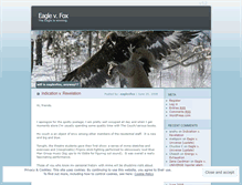 Tablet Screenshot of eaglevfox.wordpress.com
