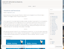 Tablet Screenshot of haveturtlewilltravel.wordpress.com