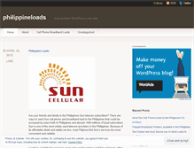 Tablet Screenshot of philippineloads.wordpress.com