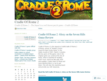 Tablet Screenshot of cradleofrome2.wordpress.com