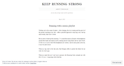 Desktop Screenshot of keeprunningstrong.wordpress.com