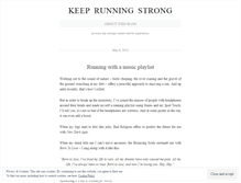 Tablet Screenshot of keeprunningstrong.wordpress.com