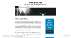 Desktop Screenshot of hypostulate.wordpress.com