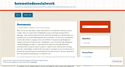 Desktop Screenshot of hownottodosocialwork.wordpress.com