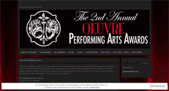 Desktop Screenshot of oeuvreawards.wordpress.com