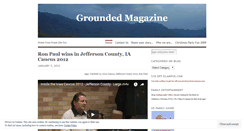 Desktop Screenshot of groundedmag.wordpress.com