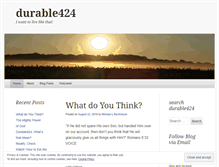 Tablet Screenshot of durable424.wordpress.com