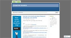 Desktop Screenshot of cognitivedesires.wordpress.com