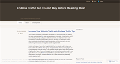 Desktop Screenshot of endlesstraffictaps.wordpress.com