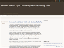 Tablet Screenshot of endlesstraffictaps.wordpress.com