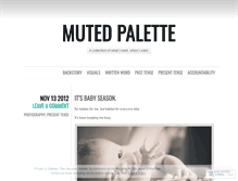 Tablet Screenshot of mutedpalette.wordpress.com