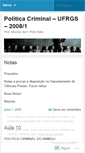 Mobile Screenshot of politicacriminalufrgs2008.wordpress.com