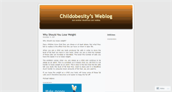 Desktop Screenshot of childobesity.wordpress.com