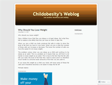 Tablet Screenshot of childobesity.wordpress.com