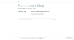 Desktop Screenshot of marieleotablog.wordpress.com