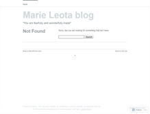 Tablet Screenshot of marieleotablog.wordpress.com