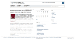 Desktop Screenshot of gestionhotelera.wordpress.com