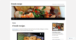 Desktop Screenshot of creolerecipe.wordpress.com