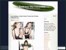 Tablet Screenshot of embracethecucumber.wordpress.com