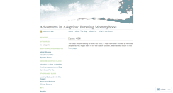 Desktop Screenshot of adventuresinadoption.wordpress.com