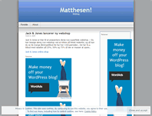 Tablet Screenshot of matthesen.wordpress.com