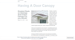 Desktop Screenshot of havingadoorcanopy.wordpress.com