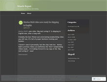 Tablet Screenshot of musclereport.wordpress.com