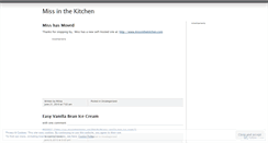 Desktop Screenshot of missinthekitchen.wordpress.com