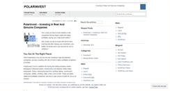 Desktop Screenshot of polarinvest.wordpress.com