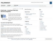 Tablet Screenshot of polarinvest.wordpress.com