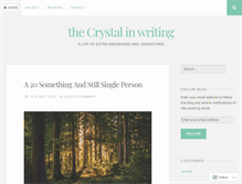 Tablet Screenshot of crystalinwriting.wordpress.com