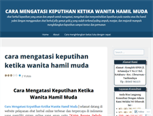 Tablet Screenshot of caramengatasikeputihanketikahamilmuda.wordpress.com