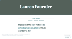 Desktop Screenshot of laurenfournier.wordpress.com