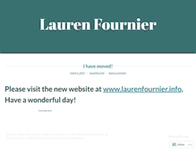 Tablet Screenshot of laurenfournier.wordpress.com