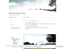 Tablet Screenshot of drifterballads.wordpress.com