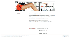 Desktop Screenshot of itsabouthealth.wordpress.com