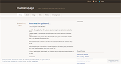 Desktop Screenshot of mackatspage.wordpress.com