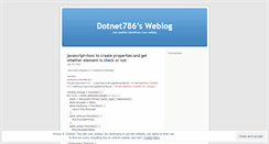 Desktop Screenshot of dotnet786.wordpress.com