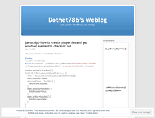 Tablet Screenshot of dotnet786.wordpress.com